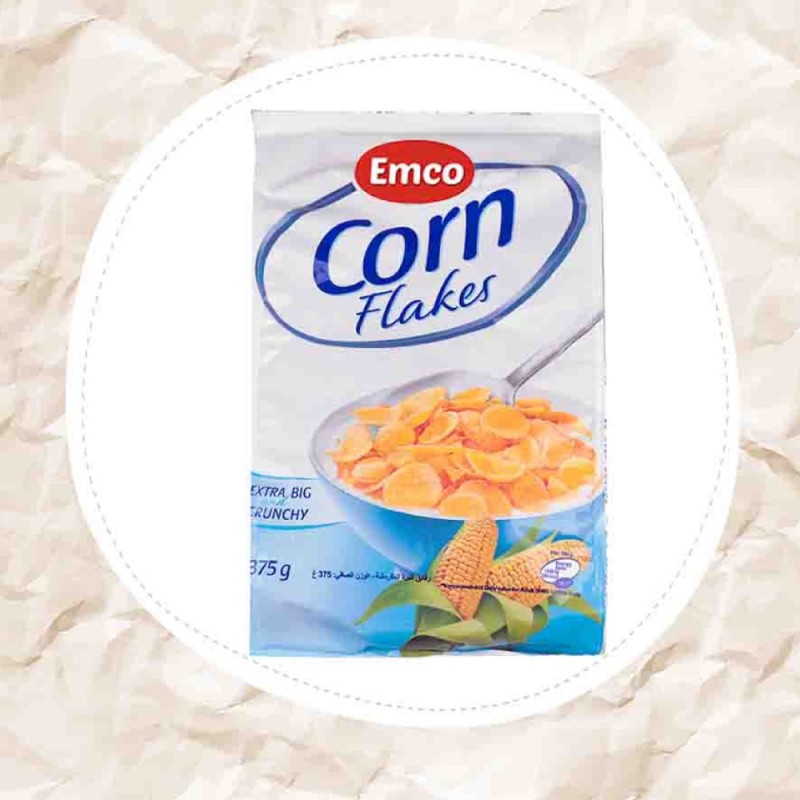 EMCO Cornflakes 375g for Cereal, Cornflake, Cereal Breakfast, Cornflakes Crunchy, Jagung, Snacks