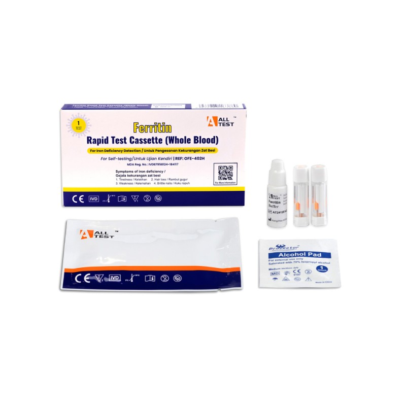 ALLTEST Ferritin Rapid Test Casette 1 Test Kit for Iron Test Kit