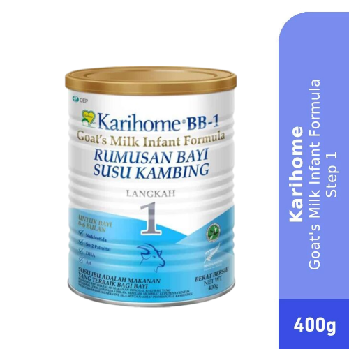 KARIHOME Goat's Milk Infant Formula 400g - Step 1 (0-6 Months) Susu Kambing, Milk Formula