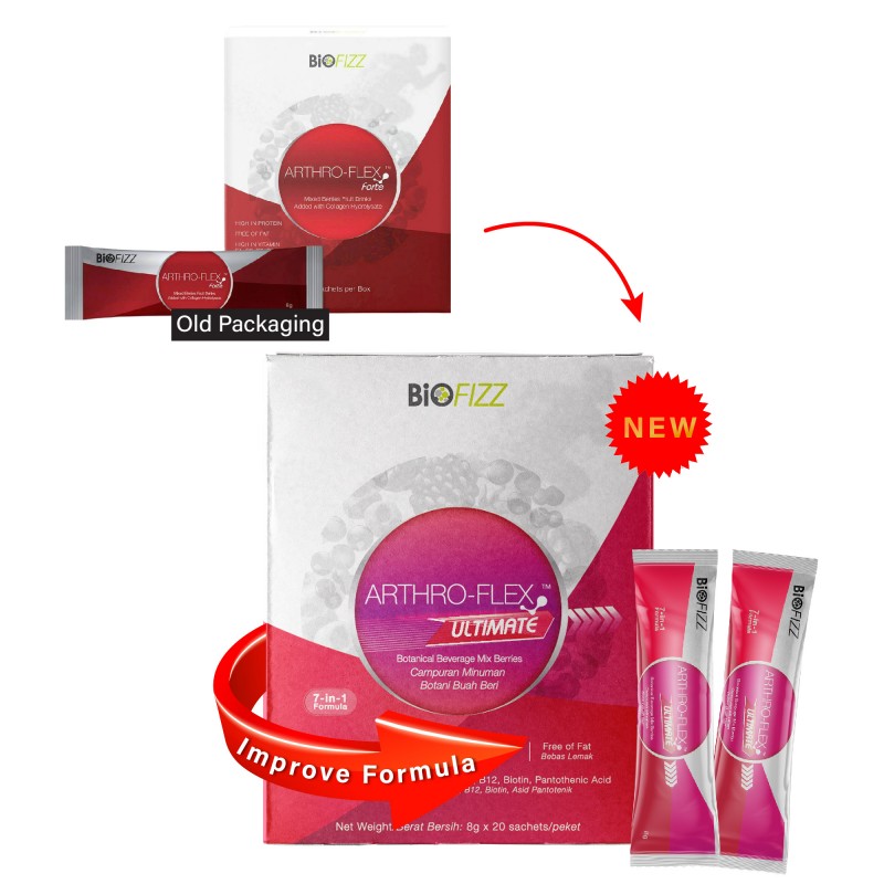 BIOFIZZ Artho-Flex Ultimate 8g X 20's for Joint Supplement, Bone Supplement, Ubat Sendi