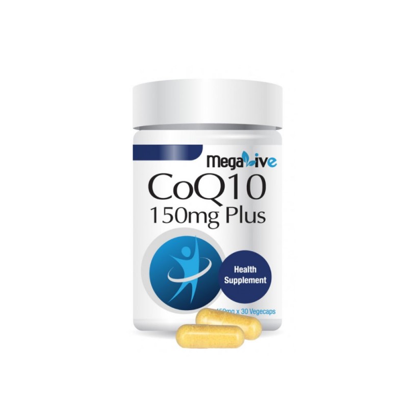 MEGALIVE Coq10 150mg Plus 30's for Coq10 Supplement, Q10 Supplement, Coenzyme q10