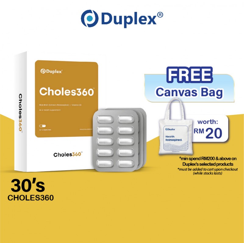 DUPLEX Choles360 Advanced 30's with Nicotinic Acid, Komecosanol