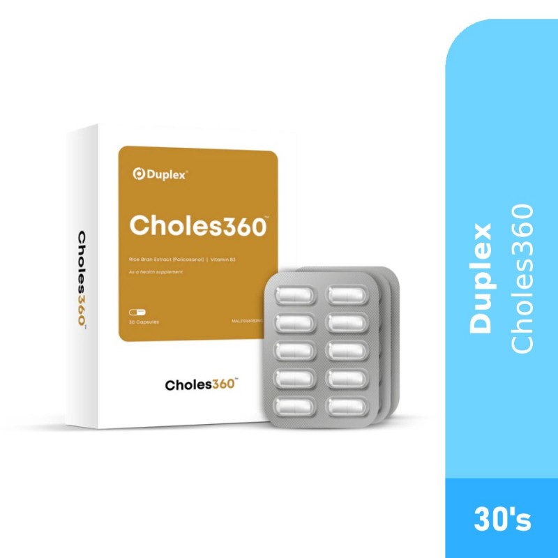 DUPLEX Choles360 Advanced 30's with Nicotinic Acid, Komecosanol