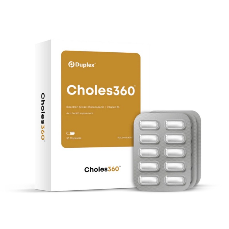 DUPLEX Choles360 Advanced 30's with Nicotinic Acid, Komecosanol