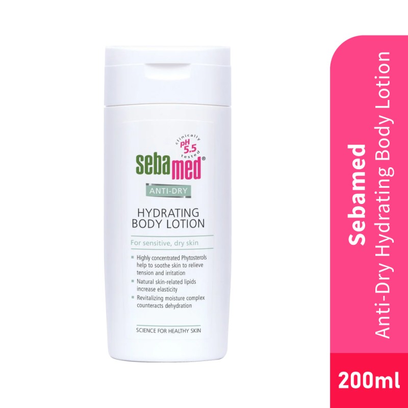 SEBAMED Anti Dry Hydrating Body Lotion 200ml for Moisturizer, Lotion Badan, Lotion Kulit Kering, 保湿