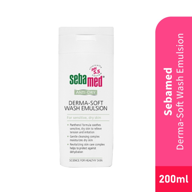 SEBAMED Anti Dry Derma Soft Wash Emulsion 200ml Sabun Badan, Sabun Mandi, Body Wash, Sabun Muka