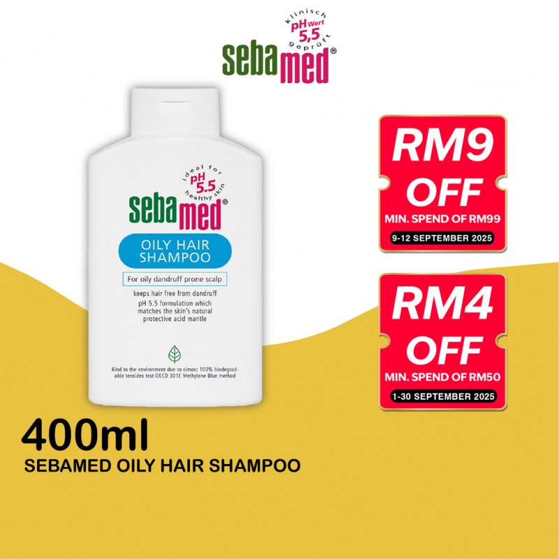 SEBAMED Oily Hair Shampoo 400ml Sebamed Shampoo, Shampoo Kulit Rambut Berminyak, Hair Shampoo, 洗发水