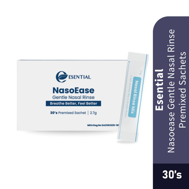 ESENTIAL Nasoease Gentle Nasal Rinse 30's Premixed Sachets, Sinus Rinse, Nasal Spray, Nose Cleaner