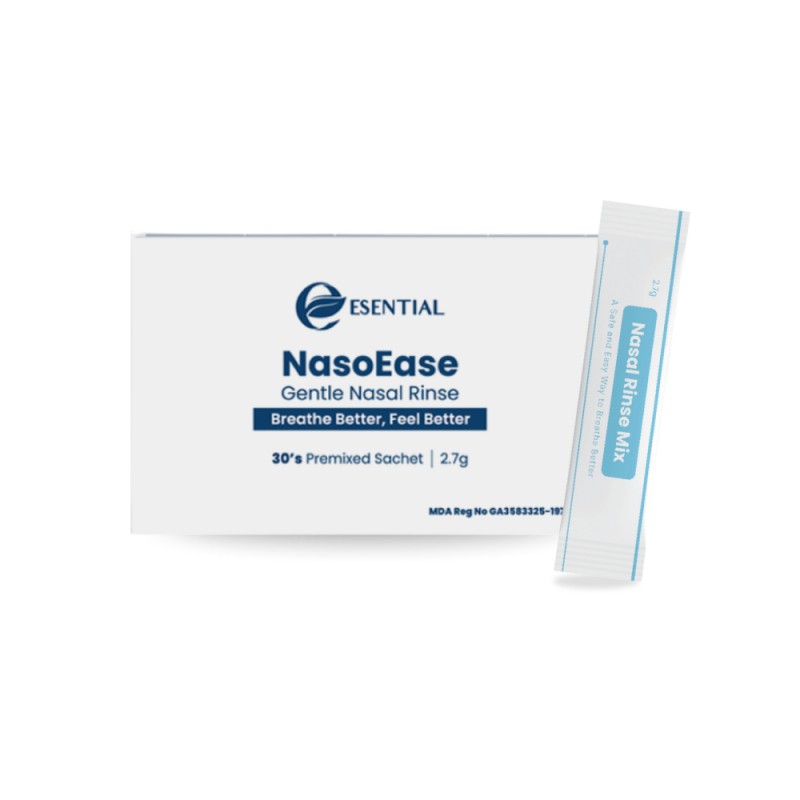 ESENTIAL Nasoease Gentle Nasal Rinse 30's Premixed Sachets, Sinus Rinse, Nasal Spray, Nose Cleaner