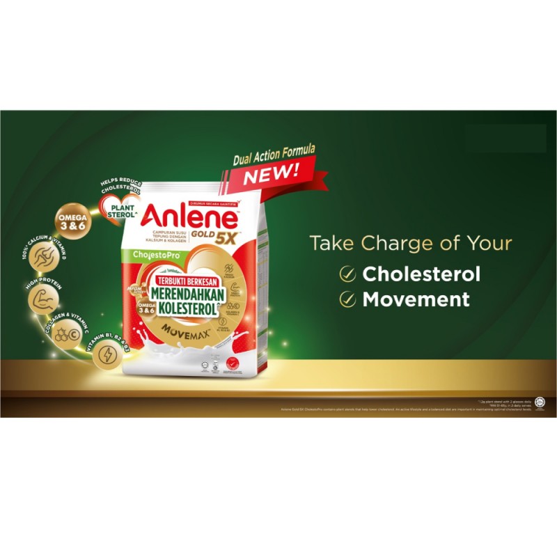 ANLENE Cholestopro 800g with Plant Sterol for Cholesterol, High Protein Milk, Susu Dewasa, Adult Milk