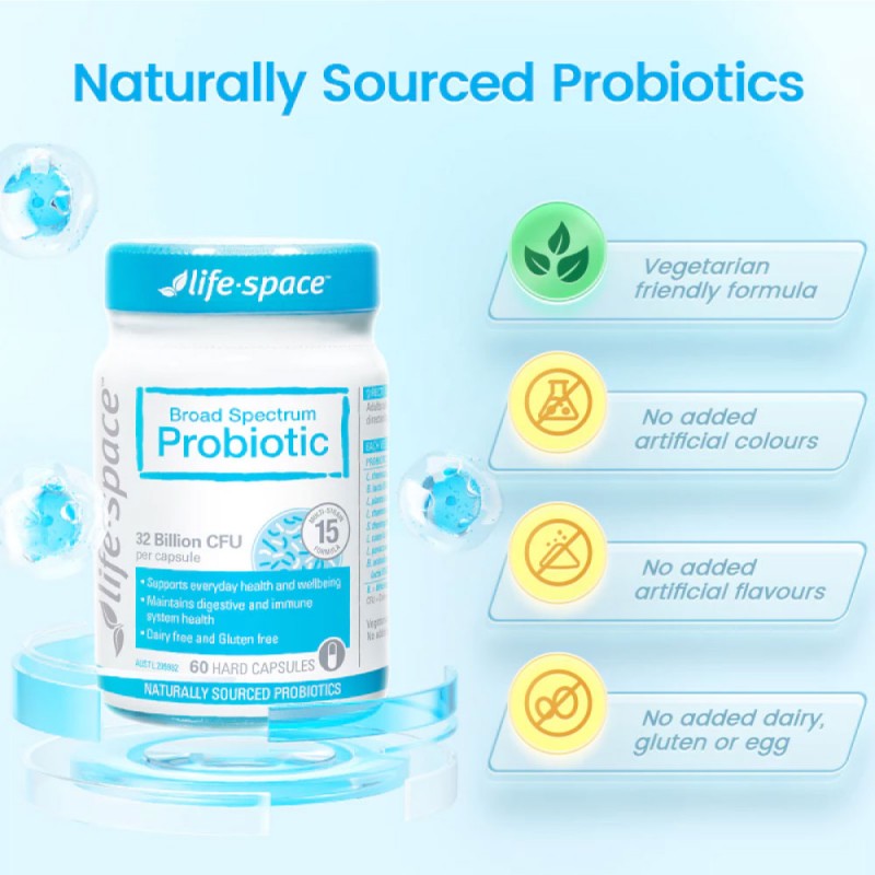 LIFE SPACE Bs Probiotic 60's Broad Spectrum Probiotic, Probiotic Supplement, Probiotics, Lifespace, 益生菌