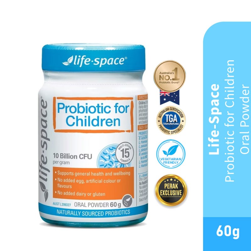 LIFE SPACE Probiotic for Children Oral Powder 60g Serbuk Probiotik Kanak Kanak, Digestive Enzyme, Lifespace