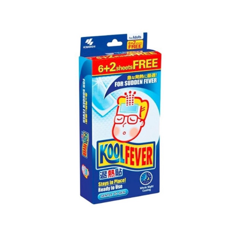 Kool Fever Adult 8's Fever Patch, Cooling Patch, Cool Fever, Ubat Demam