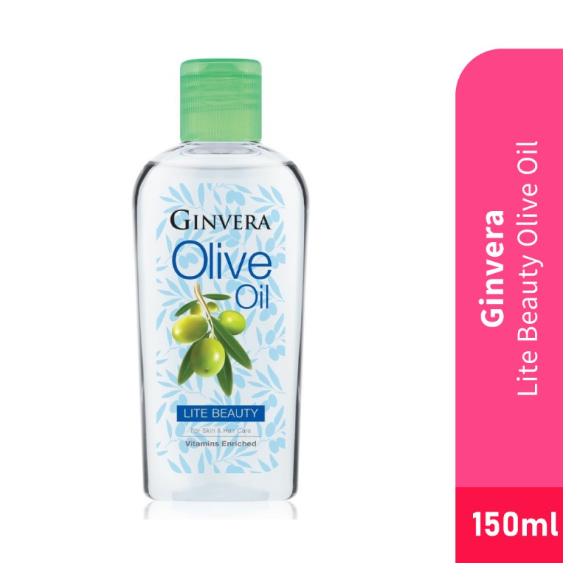 GINVERA Lite Beauty Olive Oil 150ml, MInyak Zaitun Original, Olive Oil Extra Virgin, Pure Olive Oil