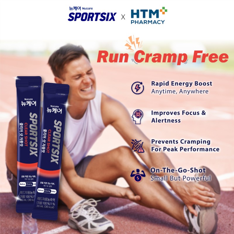 SPORTSIX Clear Shot 20ml for Anti Cramp, Cramp Relief, Energy Gel, Sport Gel