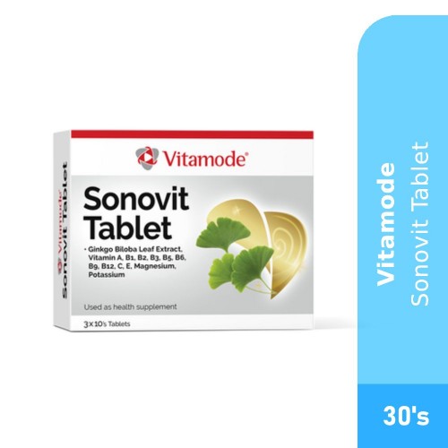 VITAMODE Sonovit 30's with Ginkgo Biloba, Magnesium, Potassium