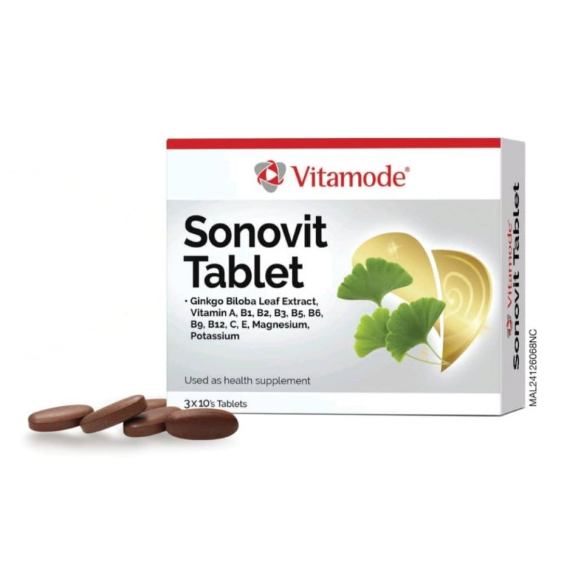 VITAMODE Sonovit 30's with Ginkgo Biloba, Magnesium, Potassium