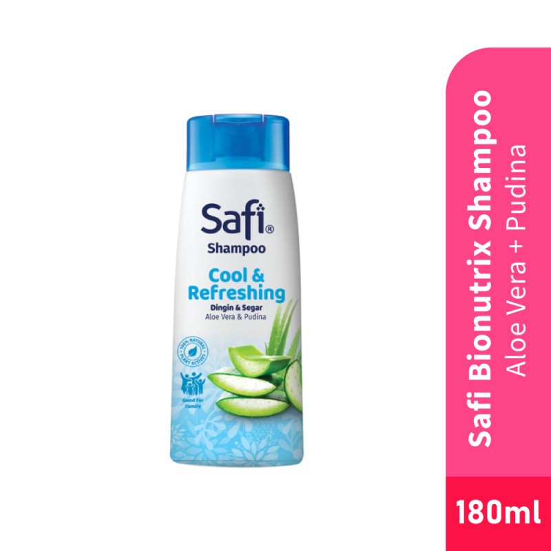 SAFI Bionutrix Shampoo 180g - Aloe Vera + Pudina for Hair Shampoo, Syampoo, Shampoo Safi, 洗发水