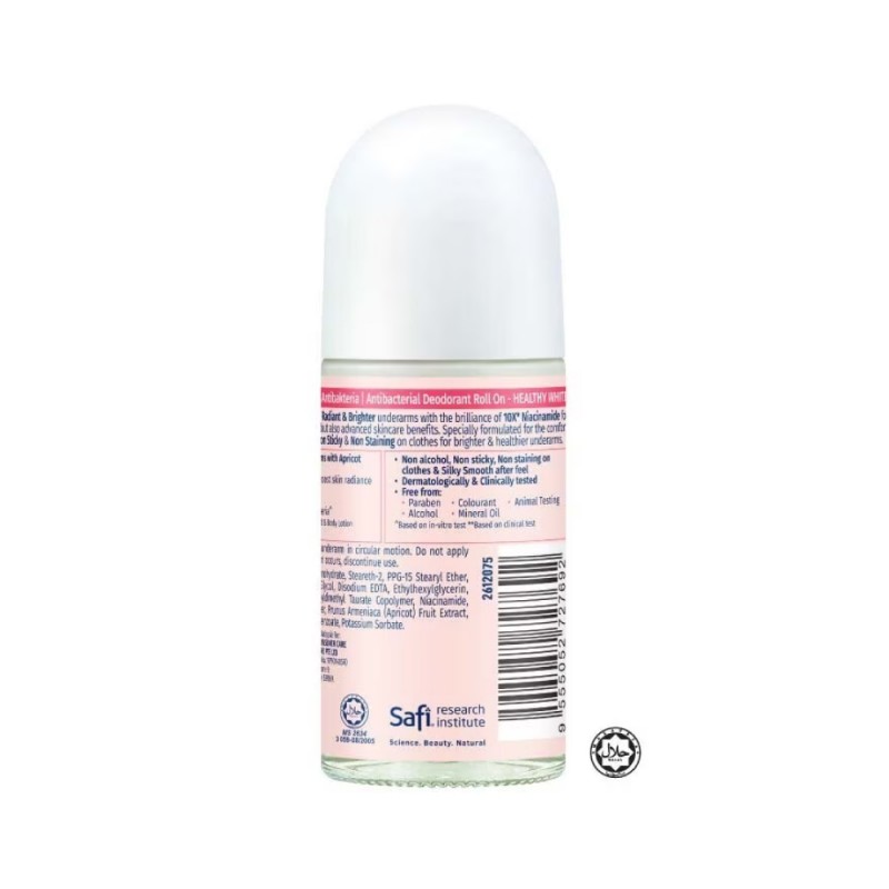 SAFI Antibacterial Deo Roll On 50ml - Healthy White Deodorant Safi, Ketiak Wangi Deodorant