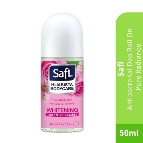 SAFI Antibacterial Deo Roll On 50ml - Pure Radiance Deodorant Safi, Ketiak Wangi Deodorant