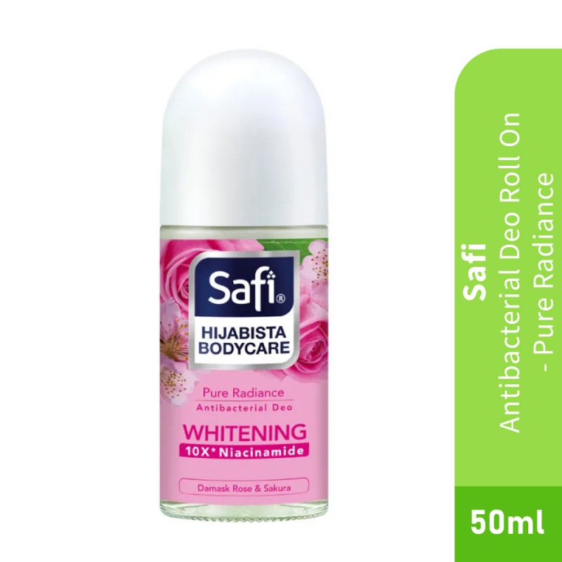 SAFI Antibacterial Deo Roll On 50ml - Pure Radiance Deodorant Safi, Ketiak Wangi Deodorant