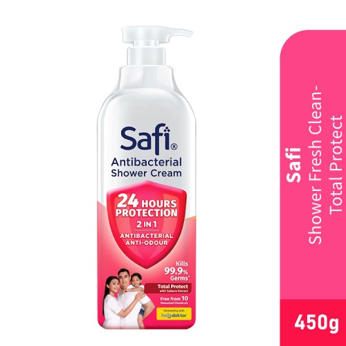 SAFI Shower Fresh Clean 450g - Total Protect, Body Wash, Shower Gel, Sabun Mandi, Sabun Badan