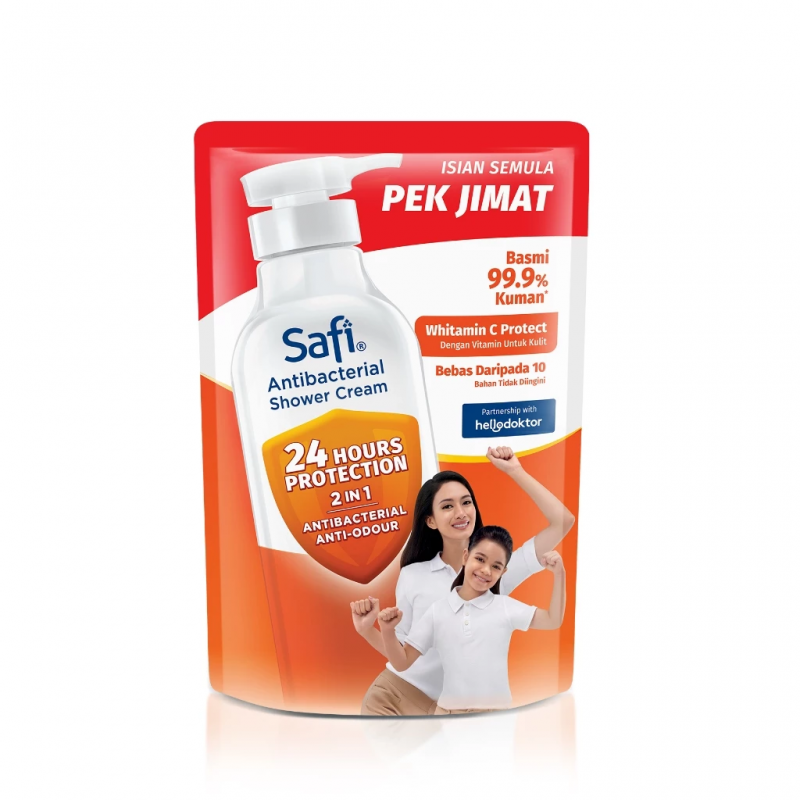 SAFI Shower Fresh Clean 850g - Vitamin C Protect, Body Wash, Shower Gel, Sabun Mandi, Sabun Badan