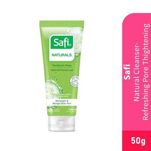 SAFI Natural Facial Cleanser 50g - Refreshing & Pore Thightening for Face Wash, Pencuci Muka Safi