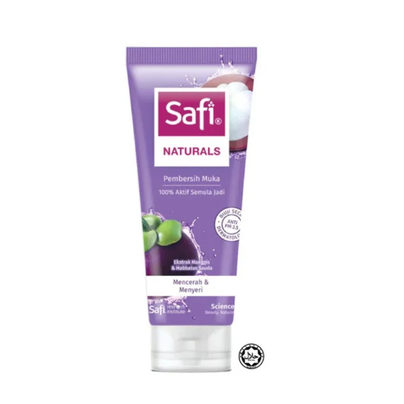 SAFI Natural Facial Cleanser 50g - Brightening & Glowing (Manggis) for Face Wash, Pencuci Muka Safi