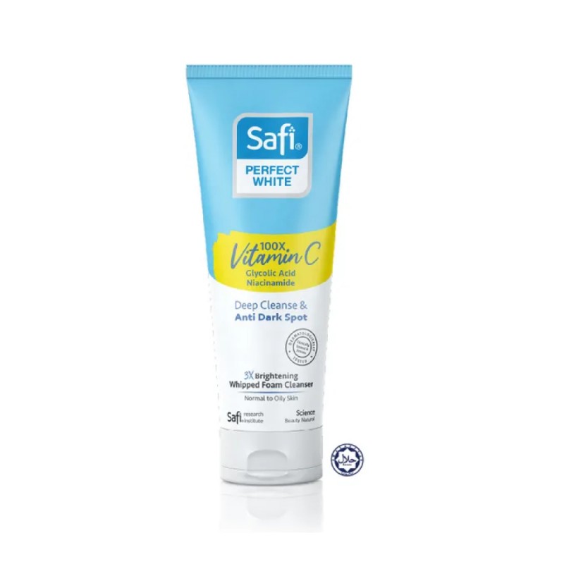 SAFI Perfect White 3x Whipped Facial Cleanser 95g for Face Wash, Pencuci Muka Safi, Face Cleanser