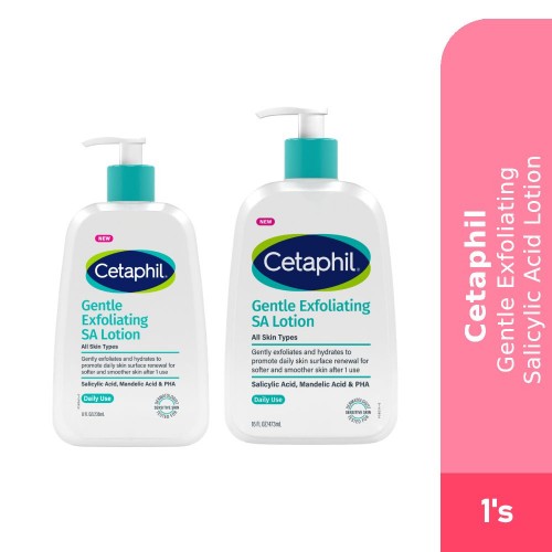 CETAPHIL Gentle Exfoliating Salicylic Acid Lotion 236ml / 473ml Cetaphil Lotion, Cetaphil Moisturizer