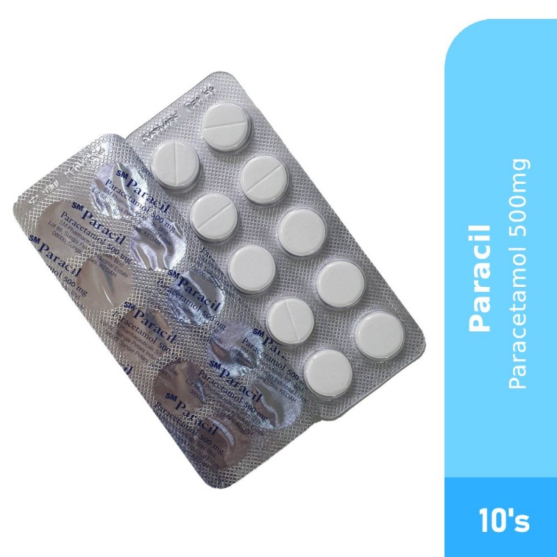 Paracil Paracetamol 500mg 1's for Pain Relief, Fever Relief, Fever, Ubat Demam, Paracetemol