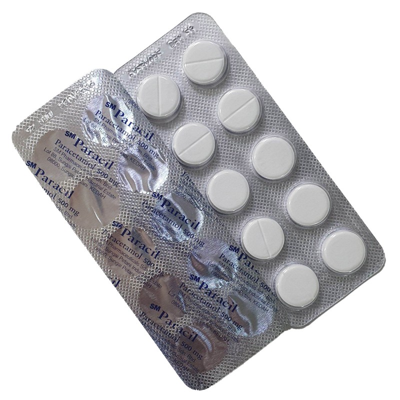Paracil Paracetamol 500mg 1's for Pain Relief, Fever Relief, Fever, Ubat Demam, Paracetemol