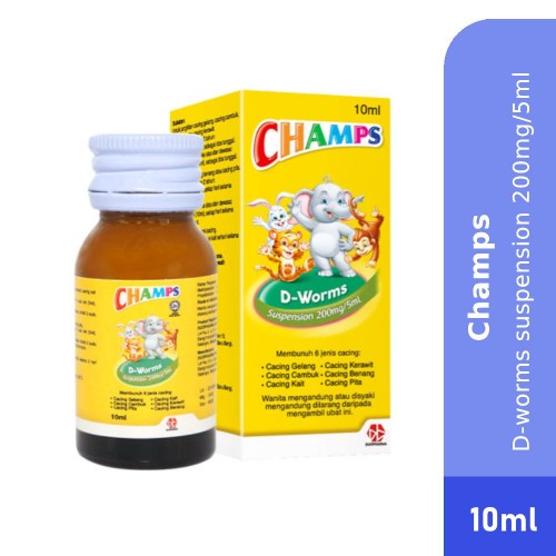 CHAMPS D-Worms Suspension 10ml for Deworming