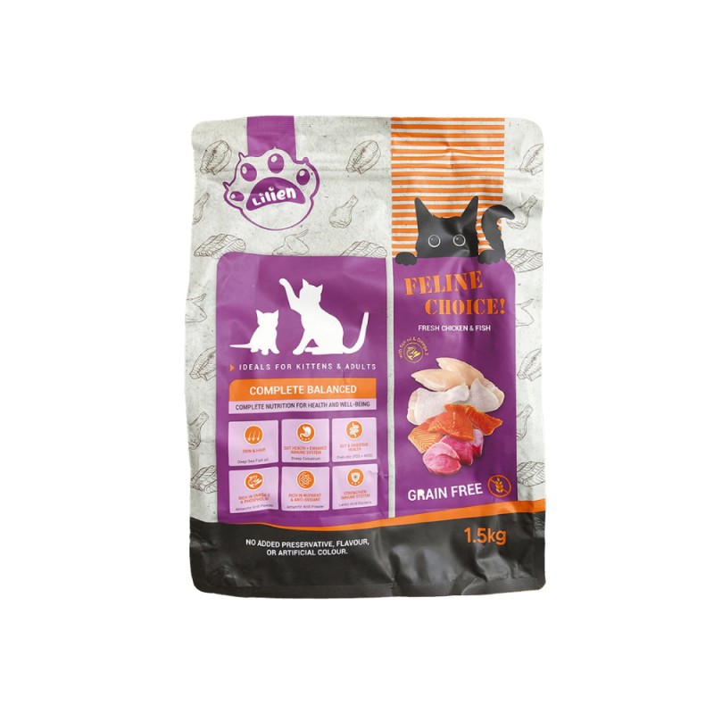 LILIEN Complete Balanced Cat Food 1.5kg for Makanan Kucing, Barang Kucing, Cat Snack, Cat Treat, 猫粮