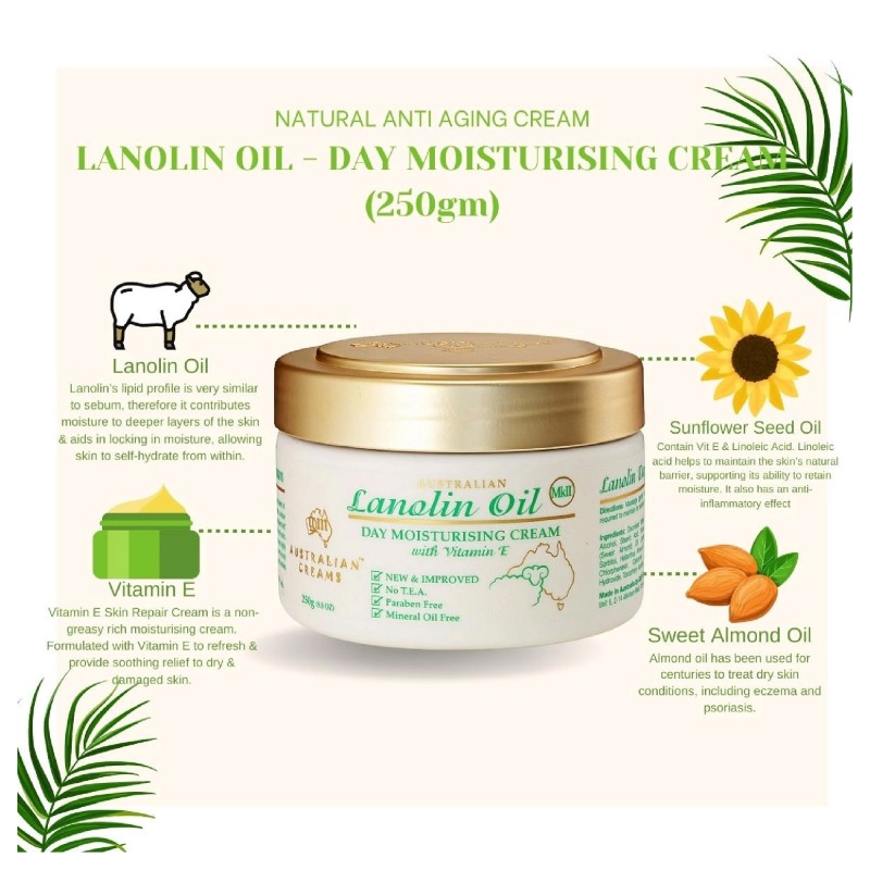 [CLEARANCE] AUSTRALIAN CREAM MK II Lanolin Oil Day Moisturizing Cream 250g Eczema Cream (EXP: 3/2026)
