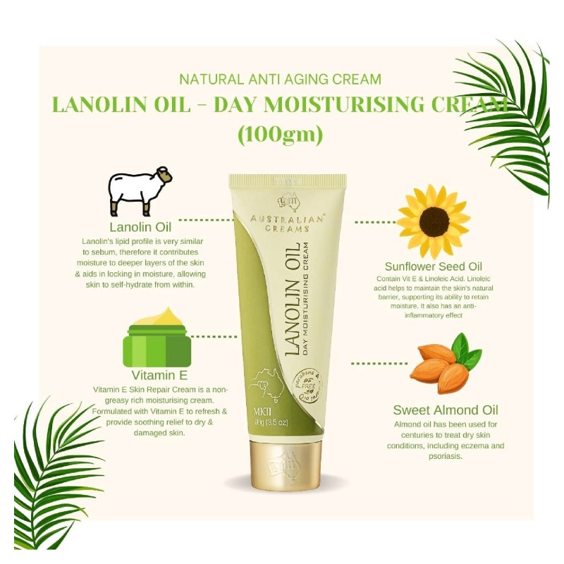 [CLEARANCE] AUSTRALIAN CREAM MK II Lanolin Oil Day Moisturizing Cream 250g (EXP: 3/2026)