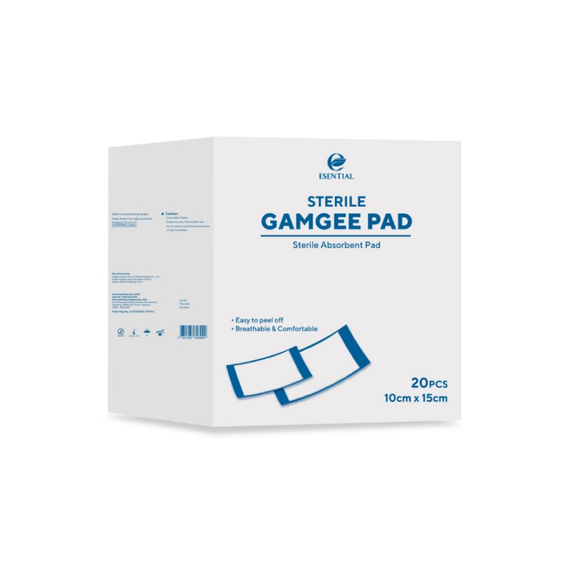 ESENTIAL Sterile Gamgee Pad 10cm X 15cm 20's for Wound Dressing, Gauze Swab, Gauze Dressing