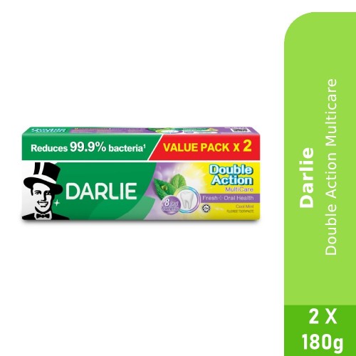 DARLIE Double Action Multi Care 225g X 2's for Darlie Toothpaste, Ubat Gigi, 牙膏