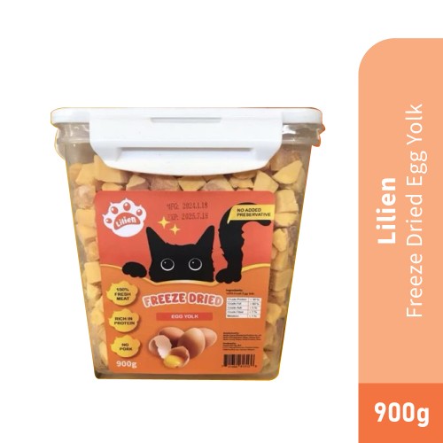 LILIEN Freeze Dried Egg Yolks Cat Snack 400g for Cat Treat, Cat Food, Makanan Kucing