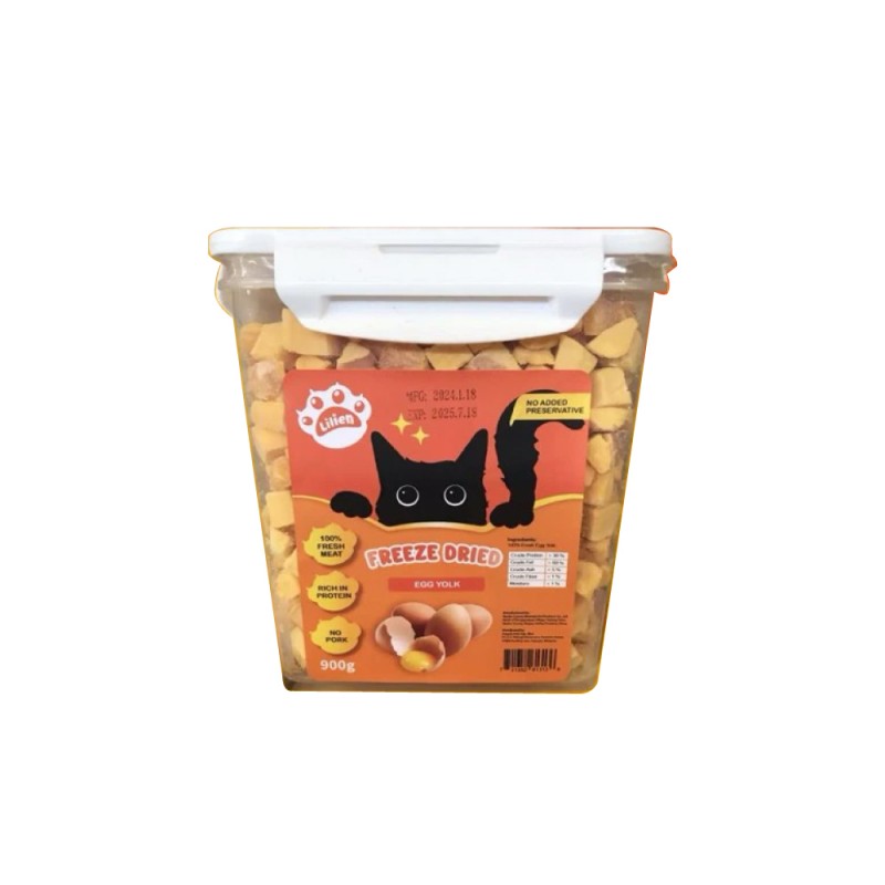 LILIEN Freeze Dried Egg Yolks Cat Snack 400g for Cat Treat, Cat Food, Makanan Kucing