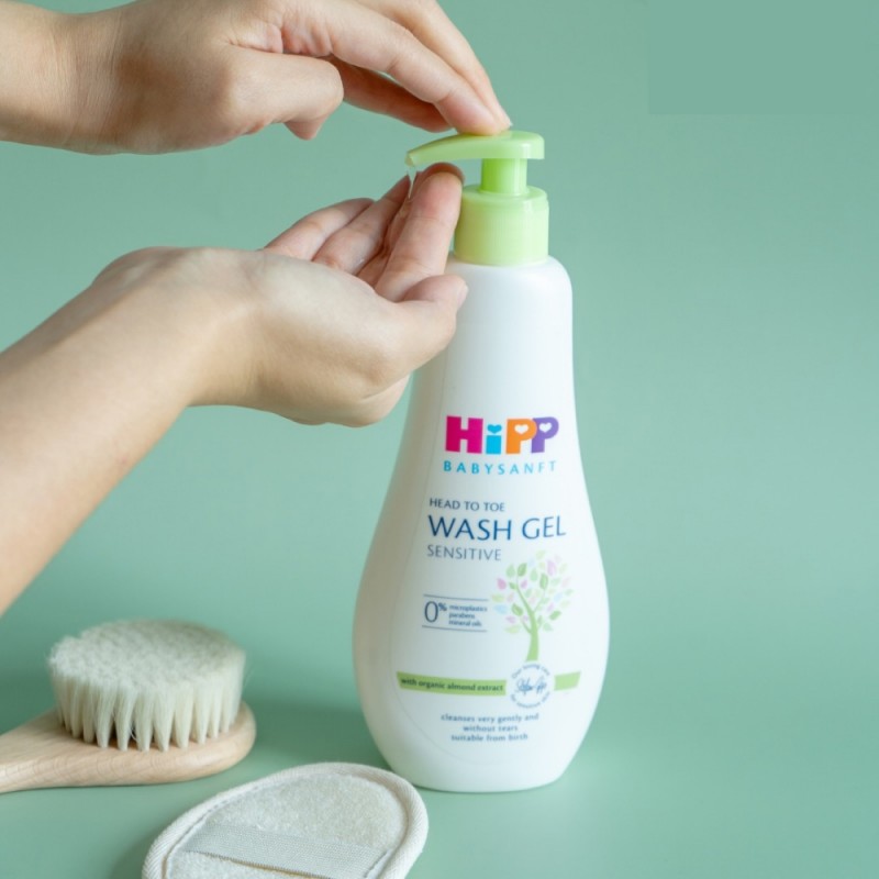 HIPP Babysanft Wash Gel Head to Toe 400ml for Baby Wash, Sabun Mandi Baby, Sabun Baby