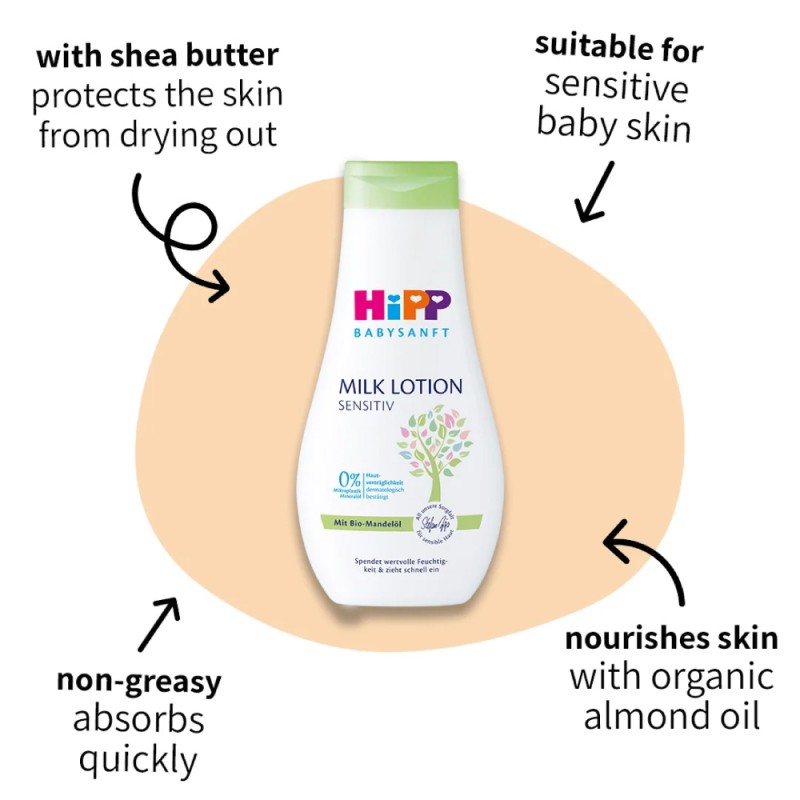 HIPP Babysanft Milk Lotion 350ml for Hipp Lotion Baby, Baby Lotion, Baby Moisturizer
