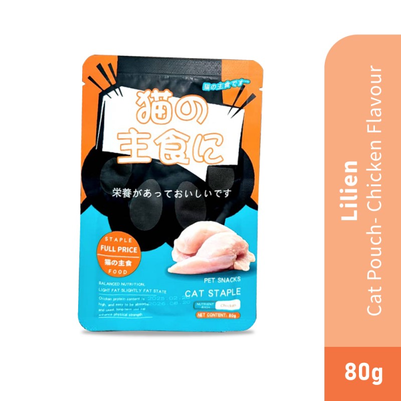 LILIEN Cat Pouch 80g (Chicken / Salmon) for Cat Food, Makanan Kucing, Cat Treats, 猫粮