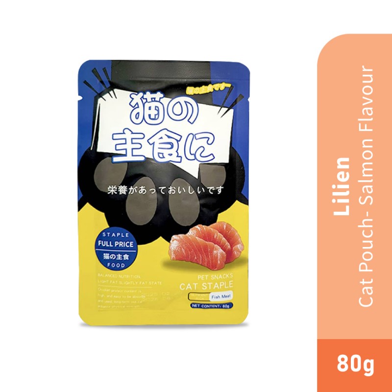 LILIEN Cat Pouch 80g (Chicken / Salmon) for Cat Food, Makanan Kucing, Cat Treats, 猫粮