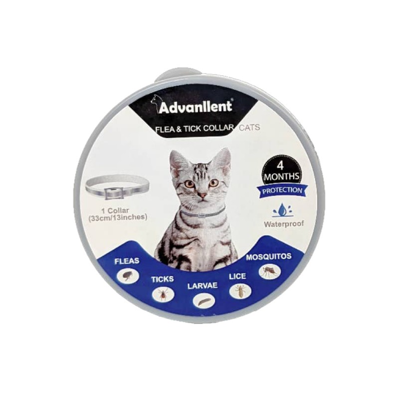 LILIEN Advanllent Natural Cat Fleas Ticks Collar 1's for Cat Collar, Ubat Kutu Kucing