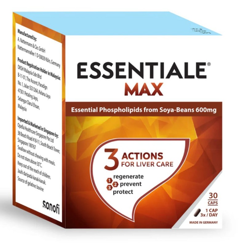 ESSENTIALE Max 600mg 30's for Liver Detox, Liver Supplement, Fatty Liver Supplements