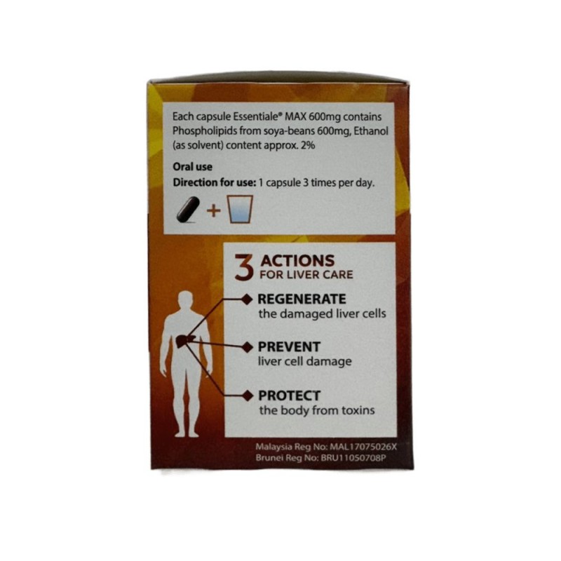 ESSENTIALE Max 600mg 30's for Liver Detox, Liver Supplement, Fatty Liver Supplements