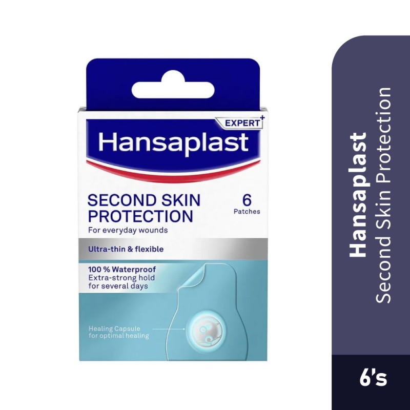 HANSAPLAST Second Skin Protection 6's for Plaster Luka Waterproof, Waterproof Plaster