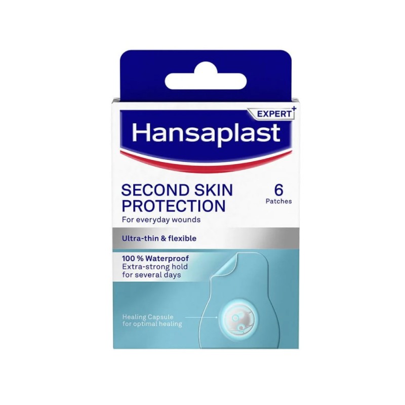 HANSAPLAST Second Skin Protection 6's for Plaster Luka Waterproof, Waterproof Plaster